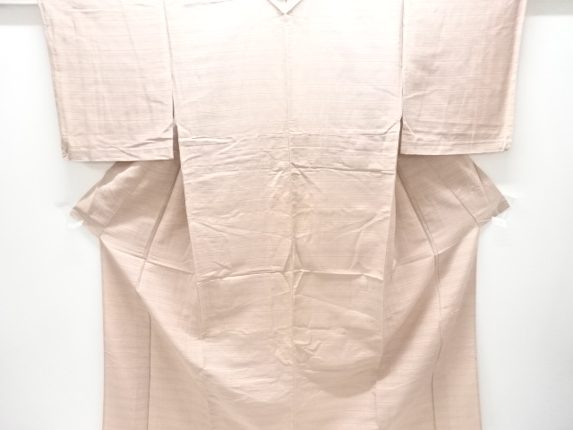 誉詩多工芸誉志　絽一つ紋色無地着物